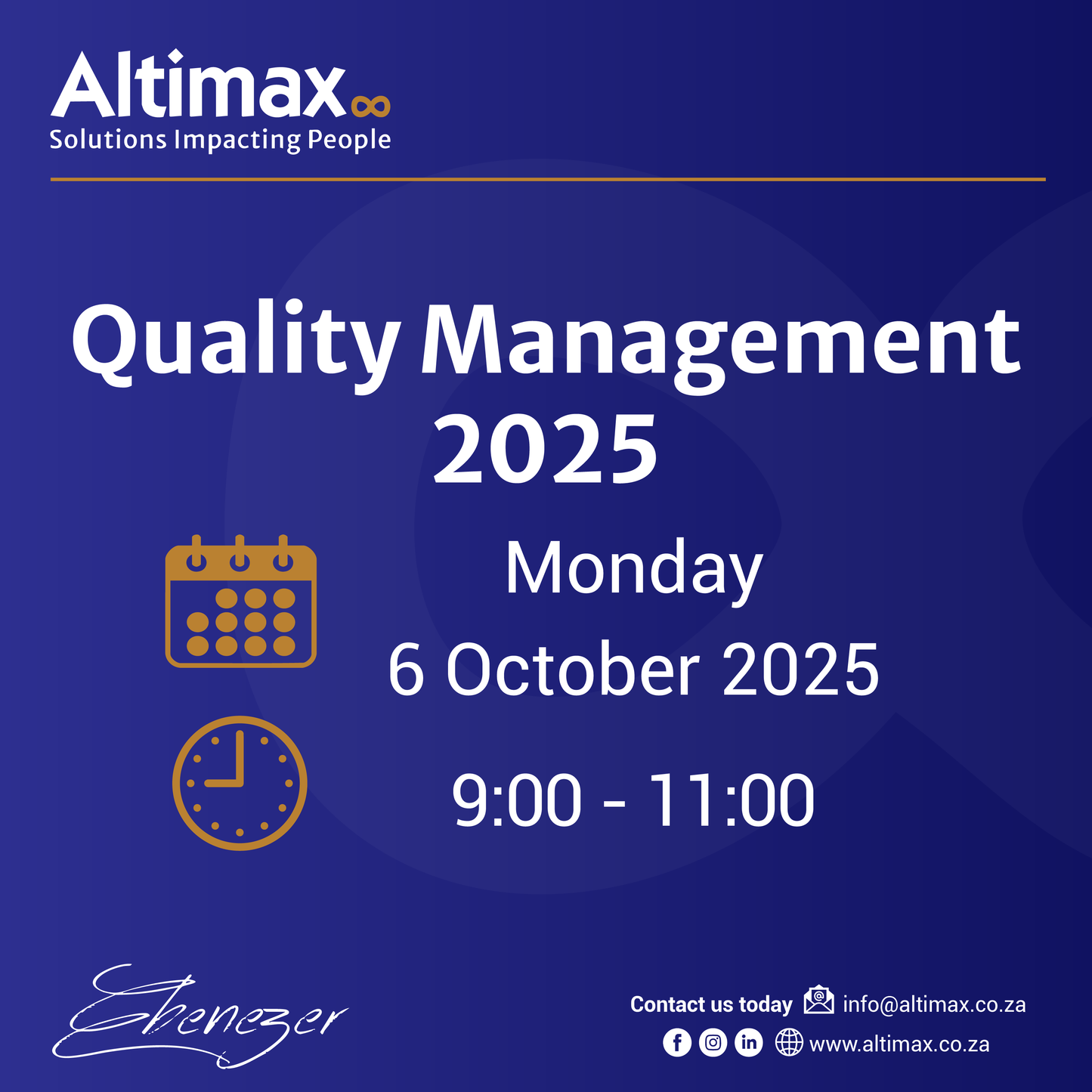 CPD - Quality management 2025 - 6 October 2025