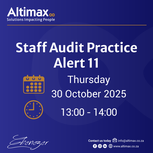 CPD - Staff Audit Practice Alert 11 - 30 October 2025